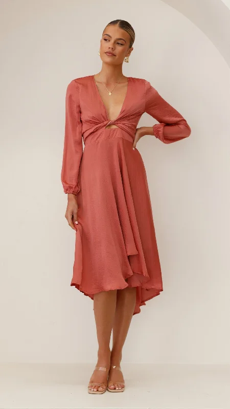 Price Rollback Starry Nights Dress - Baked Rose