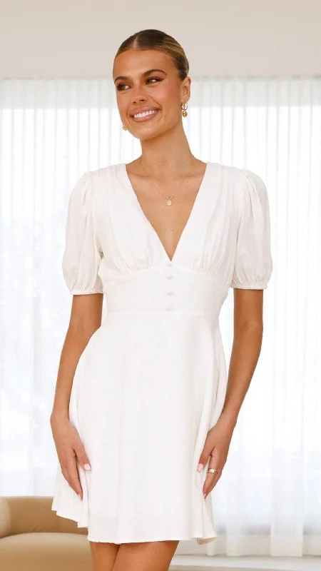 Instant Discount Melea Mini Dress - White