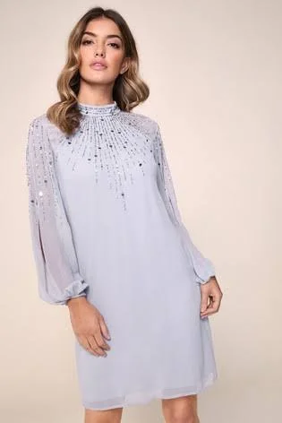 Act Fast Longsleeve Embroidered Dress