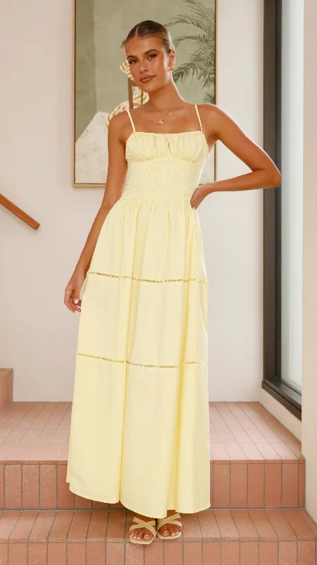 Customer Appreciation Sale Isabella Maxi Dress - Yellow