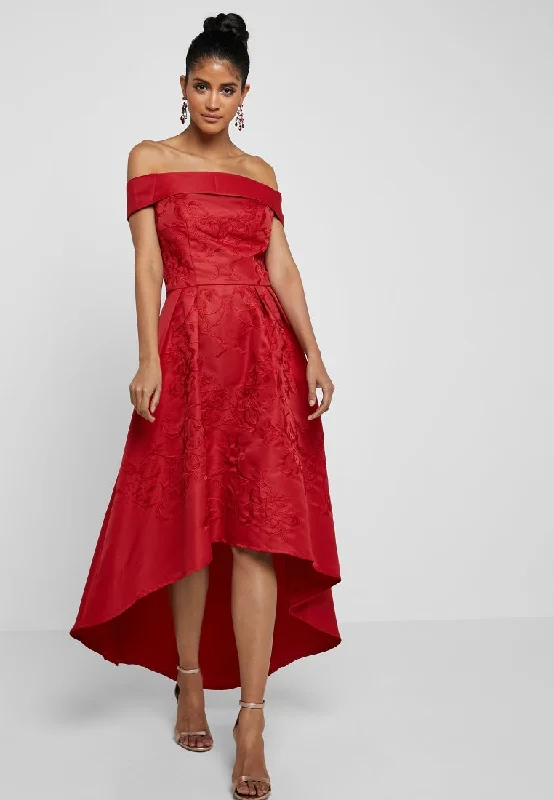 Exclusive Savings Heloise Red Embroidered Dress