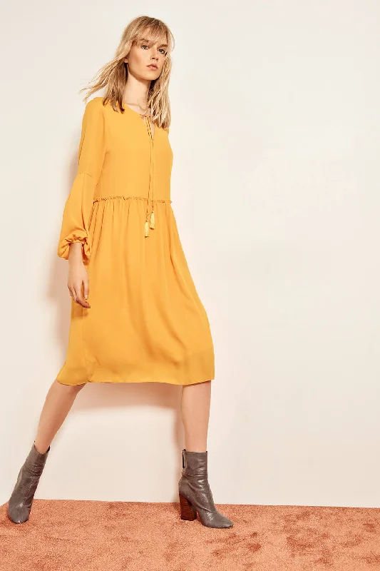 Crazy Deals Mustard Tasseled dress