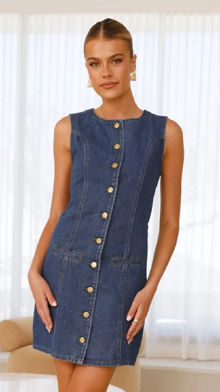 Deal of the Week Nicoletta Mini Dress - Denim