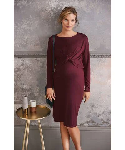 Act Now Maternity Wrap Front Dress