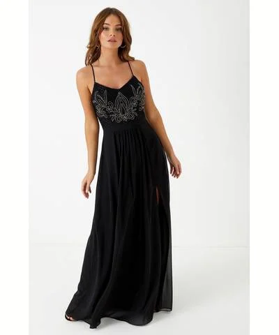 Best Deals Embellished Maxi Dress Black