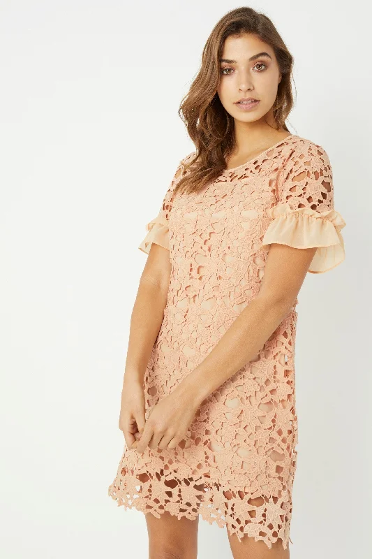 Savings Bonanza Crotchet Detail Shift Dress
