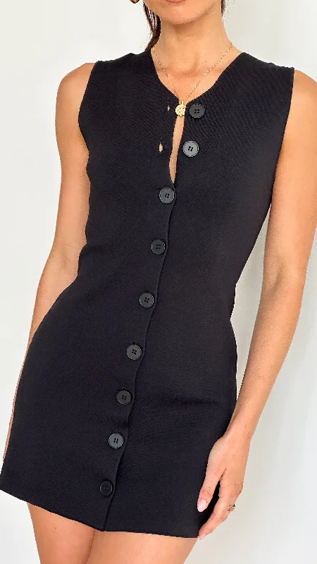Overstock Alba Mini Dress - Black