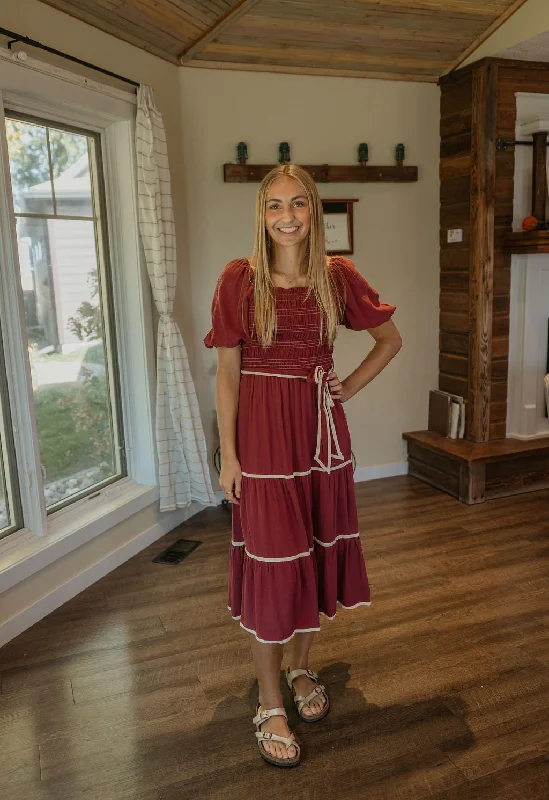 Final Sale CORINDA SMOCKED TOP DRESS BY IVY & CO