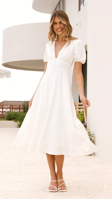 Huge Discounts Melea Midi Dress - White