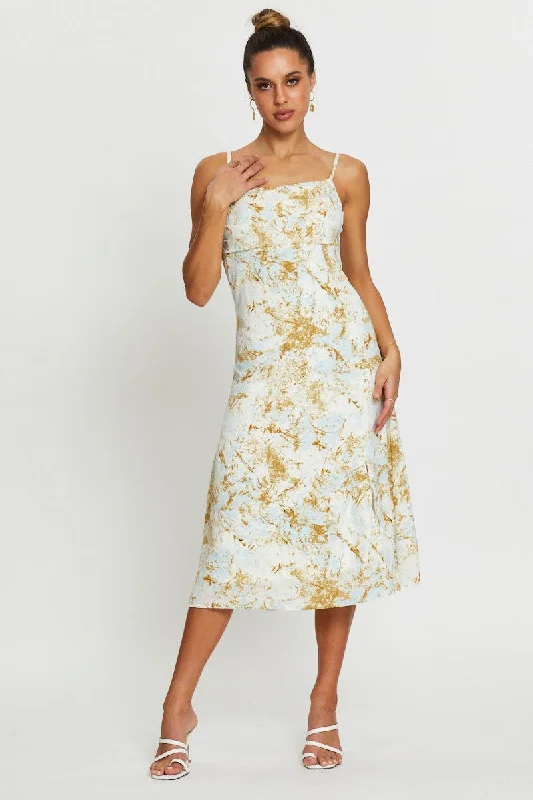 Buy Now Print Slip Dress Midi