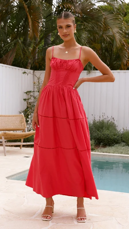 Limited Edition Isabella Maxi Dress - Red