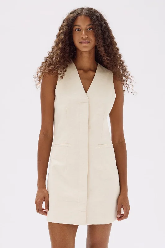 Big Savings Simone Cotton Linen Blend Mini Dress