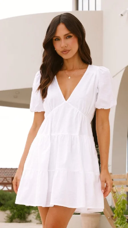 Major Savings Billie Mini Dress - White