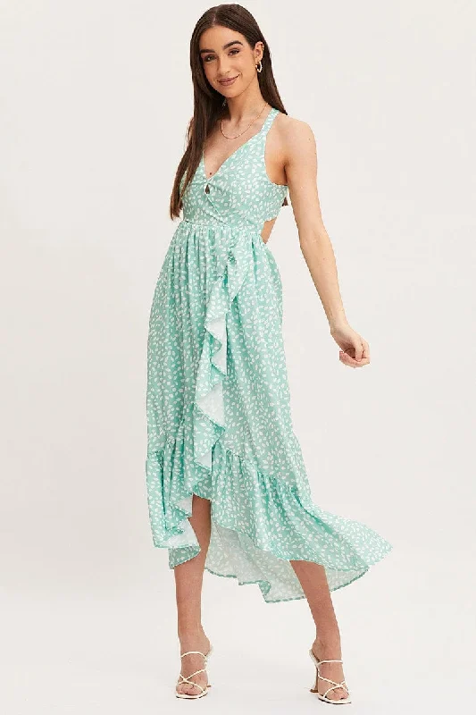 Buy More, Save More Print Wrap Dress Midi