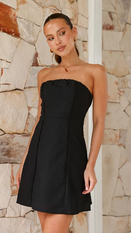 Lowest Price Daphnie Mini Dress - Black