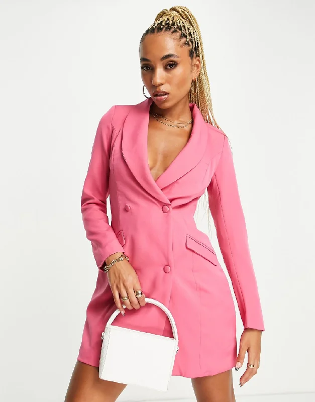 Time-Limited Offer Blazer Dress in Bright Pink