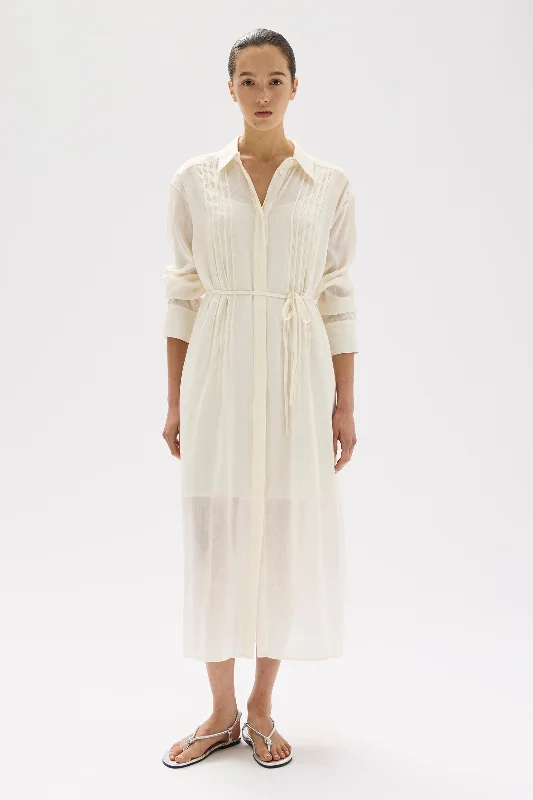Final Markdown Harper Linen Silk Maxi Shirt Dress