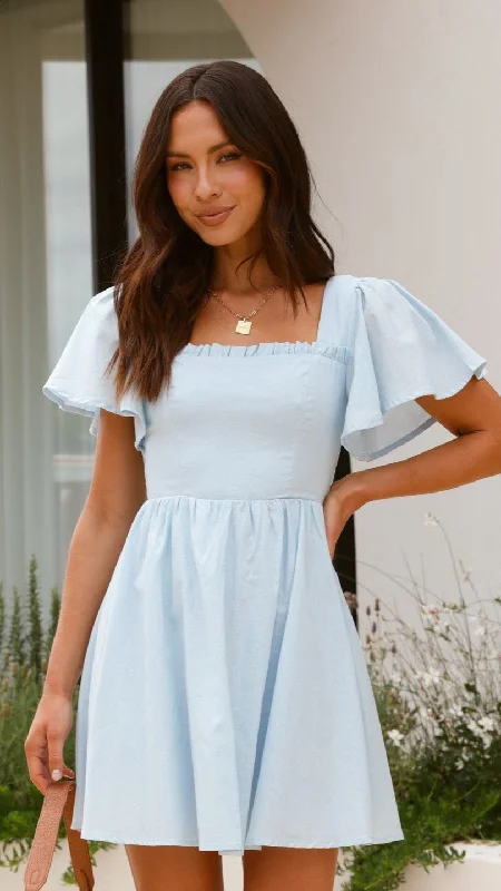 Deal Frenzy Pasha Mini Dress - Blue