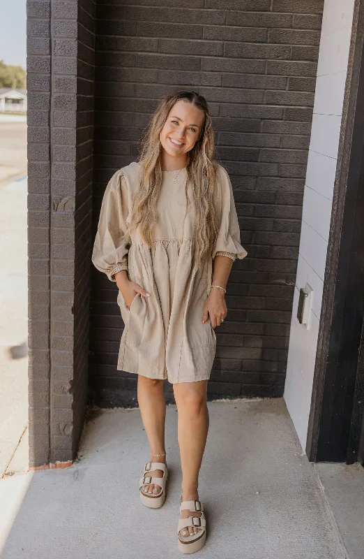 Flash Deals KERRIGAN TWILL BABYDOLL DRESS BY IVY & CO
