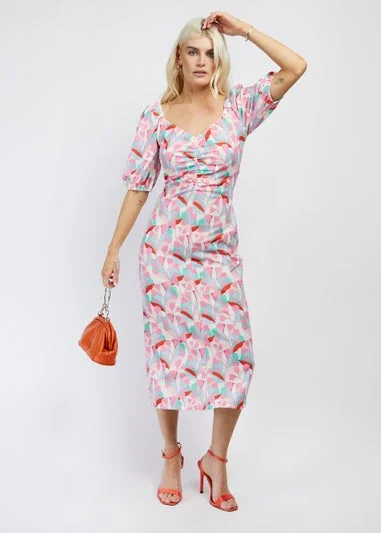 Take Advantage Multicoloured Print Midi Dress
