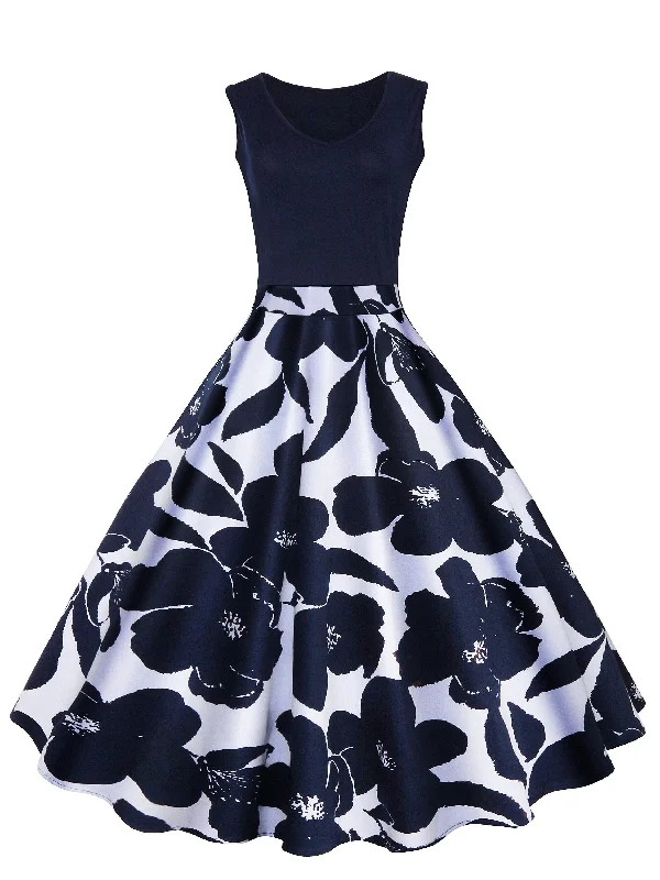 Weekend Deal 50s Floral Print Circle Dress