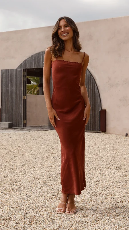 Crazy Savings Keira Maxi Dress - Rust