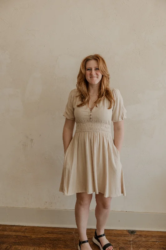 Exclusive Savings HOLLIE NATURAL MINI DRESS BY IVY & CO