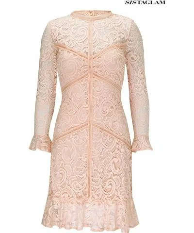 Deal Zone Lace Long Sleeve Dress