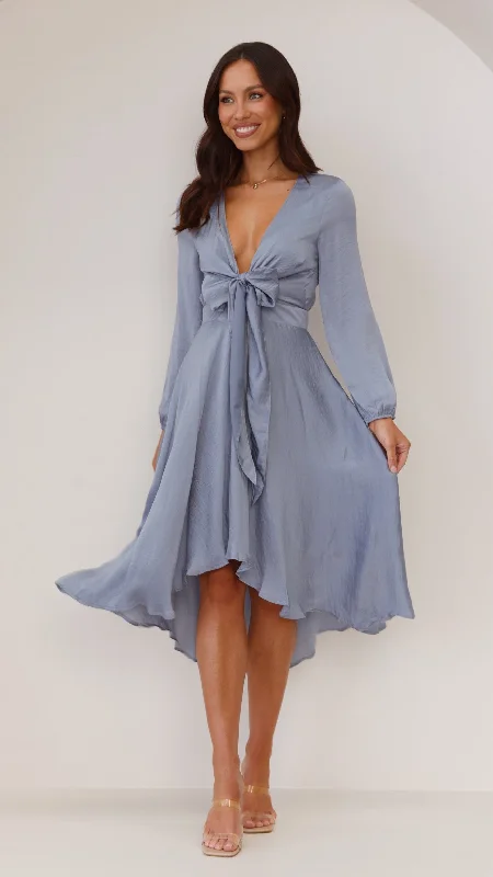 Customer Appreciation Sale Starry Nights Dress - Steel Blue