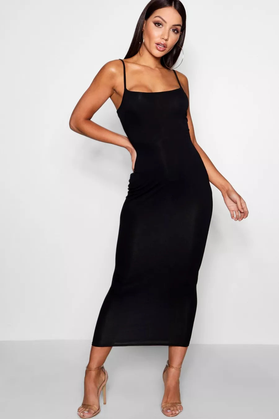 Price Break Amabel Jersey Square Neck Midaxi Dress