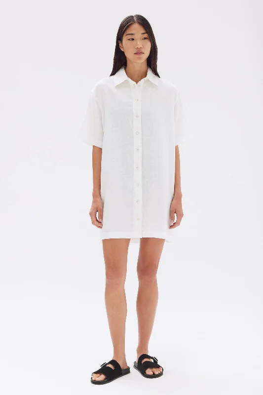 Online Only Louise Linen Mini Shirt Dress