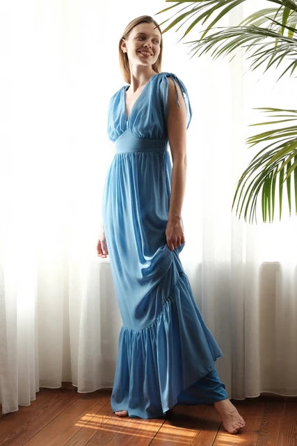 Value Deals Bloom Maxi Dress Blue
