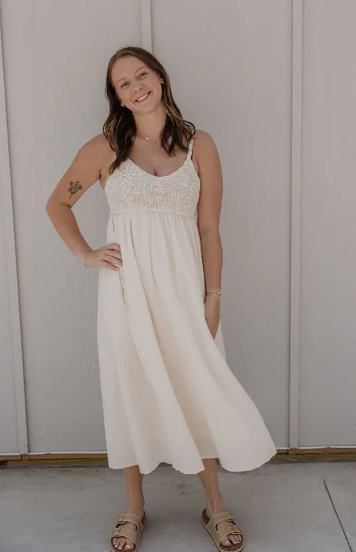 Final Markdown MAYLA CREAM SPAGHETTI STRAP DRESS BY IVY & CO