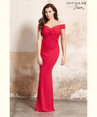 Weekend Deal Red Bardot Maxi Dress