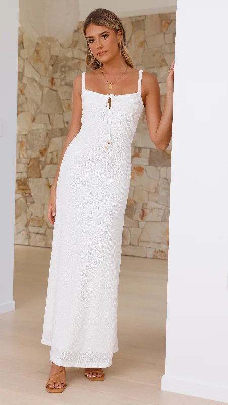 Limited Time Evelyn Maxi Dress - White