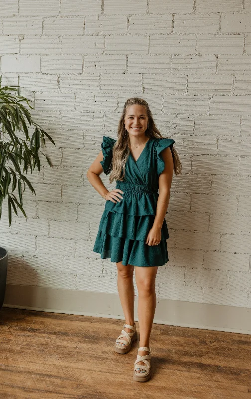 Extra Savings JADE RUFFLE SLEEVE DRESS
