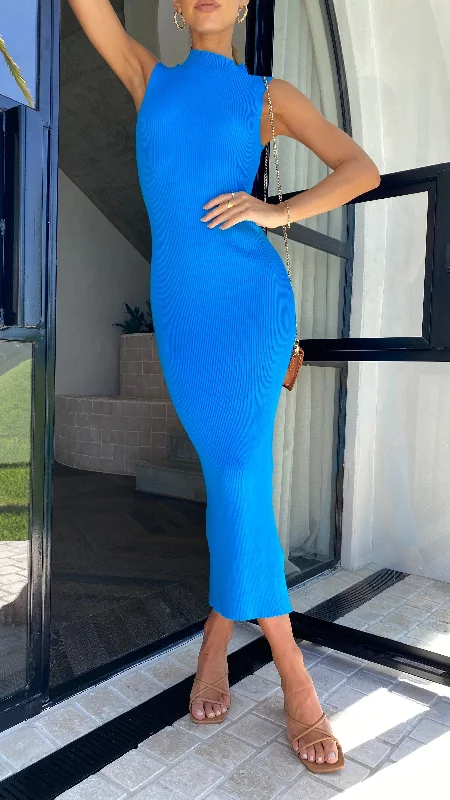 The Best Prices Mae Knit Dress - Blue