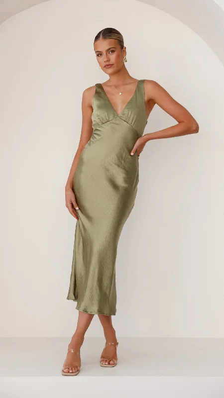 Overstock Sammie Maxi Dress - Olive