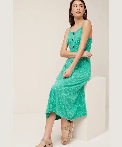 Stock Clearance Green Polka Dot Dress