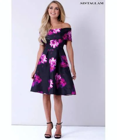 Bargain Bin Floral Bardot Skater Dress