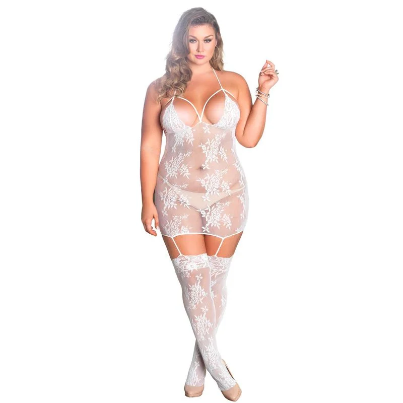 Loyalty Reward Leg Avenue Strappy Suspender Dress Plus Size 14 To 18