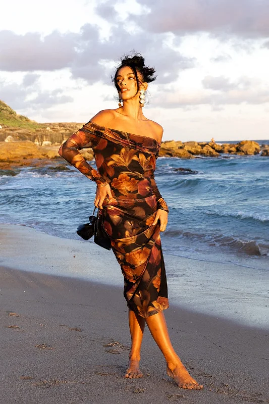 Bonus Savings Multi Floral Bodycon Dress