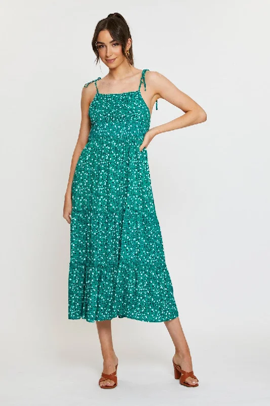 Steals and Deals Print A Line Dress Sleeveless