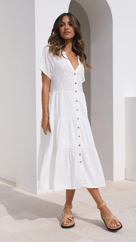 New Deals Kimberly Midi Dress - White