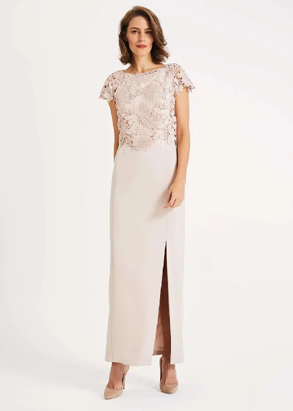 Price Rollback Olivia Lace Bodice Maxi Dress