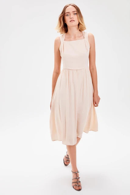 Flash Sale Stone Shoulder Detail Dress
