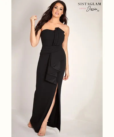 Online Only Black Bandeau Maxi Dress