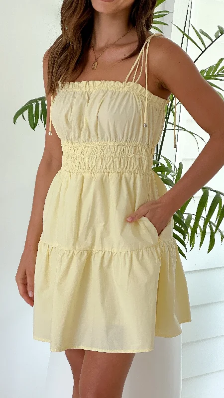 Price Drop Cely Mini Dress - Yellow