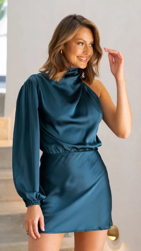 Savings Event Lissy Mini Dress - Teal
