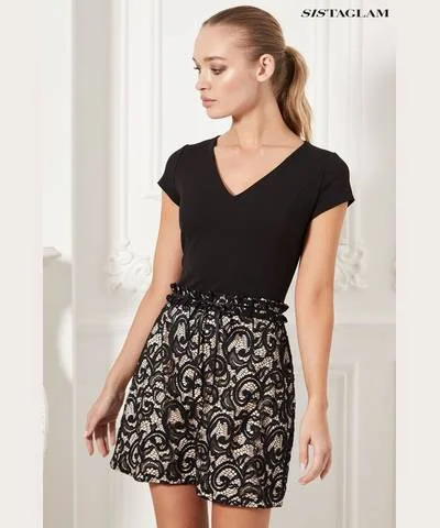 Special Price Lace Short Sleeve Mini Dress